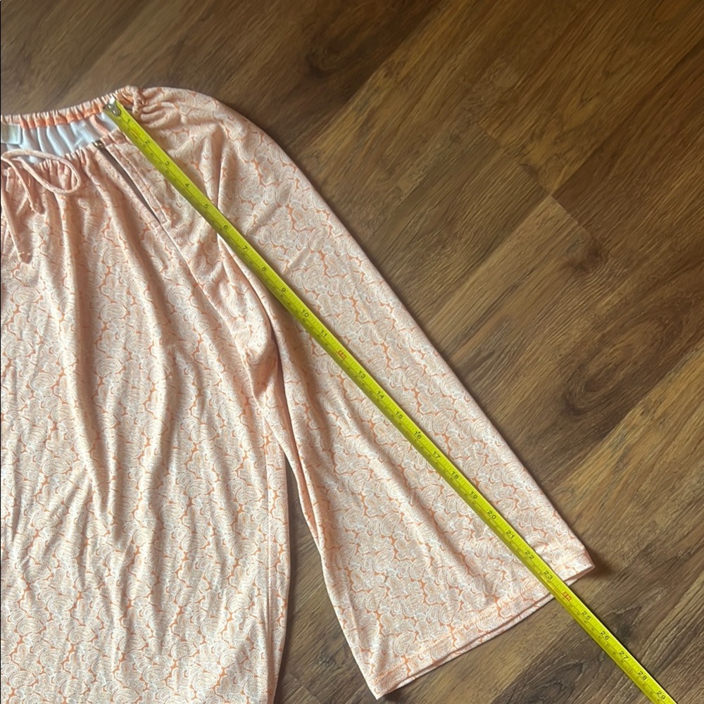Michael Kors XL - Orange Peach Paisley Blouse - Relaxed Boxy Fit - Picture 12 of 14